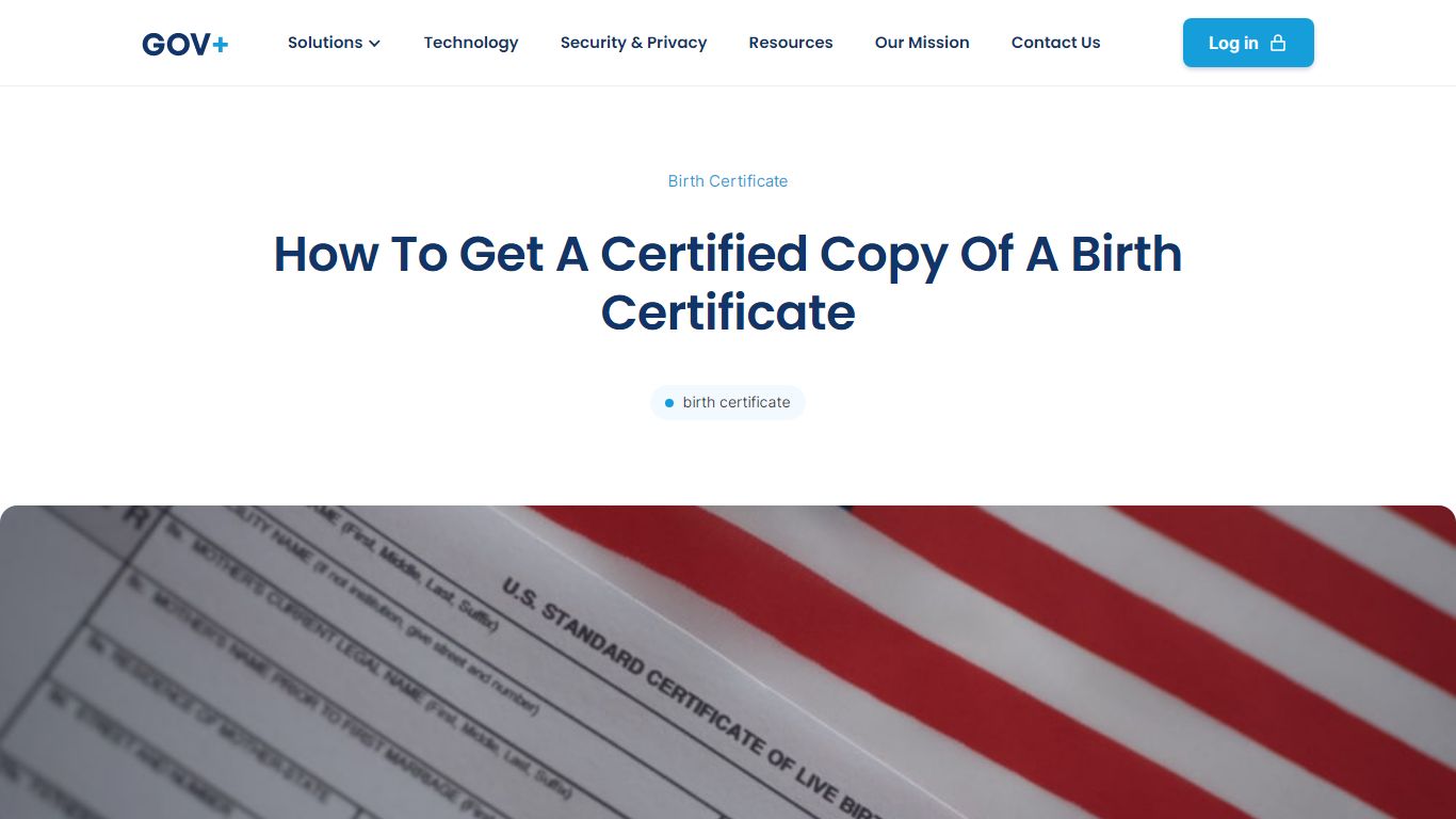 How to get a Certified Copy of a Birth Certificate | GOV+ - GovPlus
